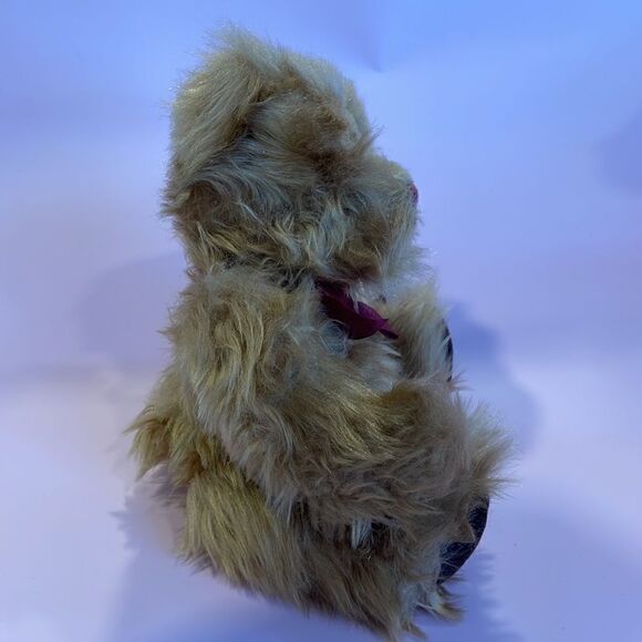 Vintage Russ Plush Bear Gregory Burgundy Bow Item #727 Seated 7 1/2" Excellent… - Picture 2 of 7